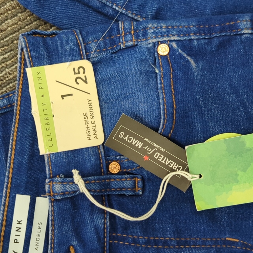 Celebrity Pink 100% Organic Cotton High Rise Skinny Jean NEW - Picture 2 of 3